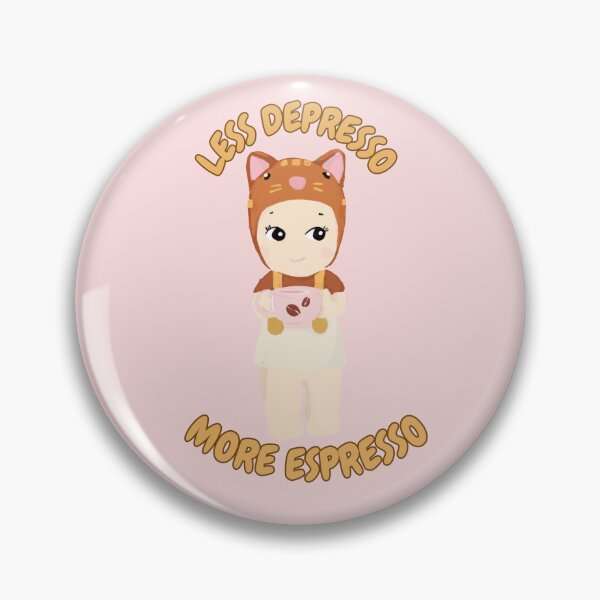 Item preview, Espresso Coffee Lover Sonny Angel Memory Pun Less Depresso Kitchen Rabbit Cat Neko Japan designed and sold by Makeartwhynot.