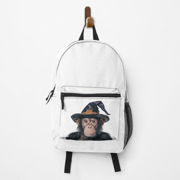Item preview, Chimpanzee Wearing Halloween Witch Hat designed and sold by LazyOwlStore.