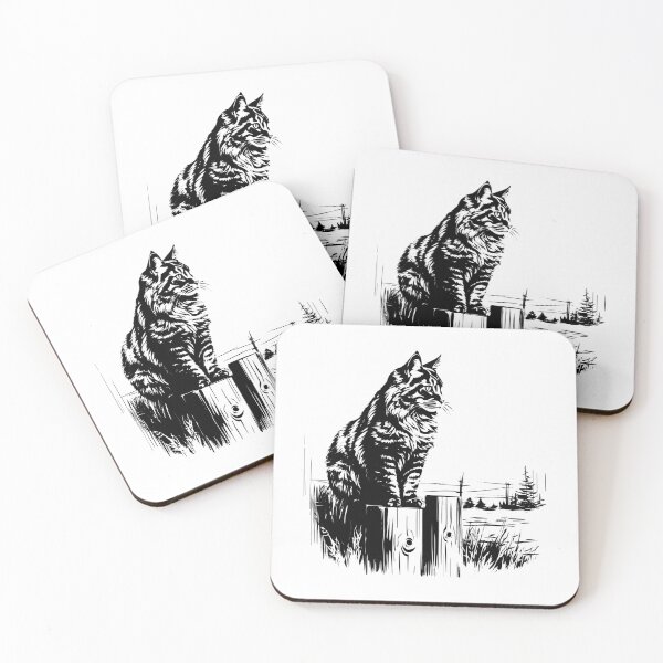 Item preview, Maine Coon Longhaired Cat Farm Housecat Furry Feline designed and sold by inkoutninja.