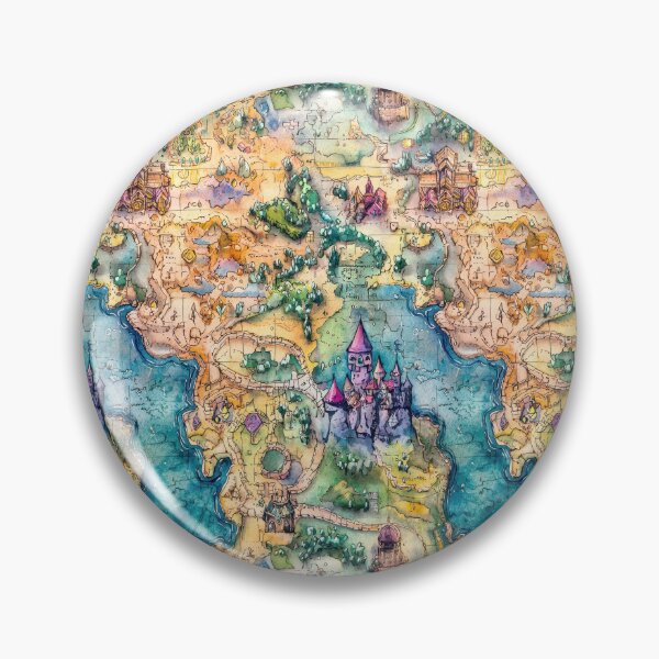 Item preview, Watercolor Map of Enchanted Lands and Forgotten Paths designed and sold by Piotrek0001.