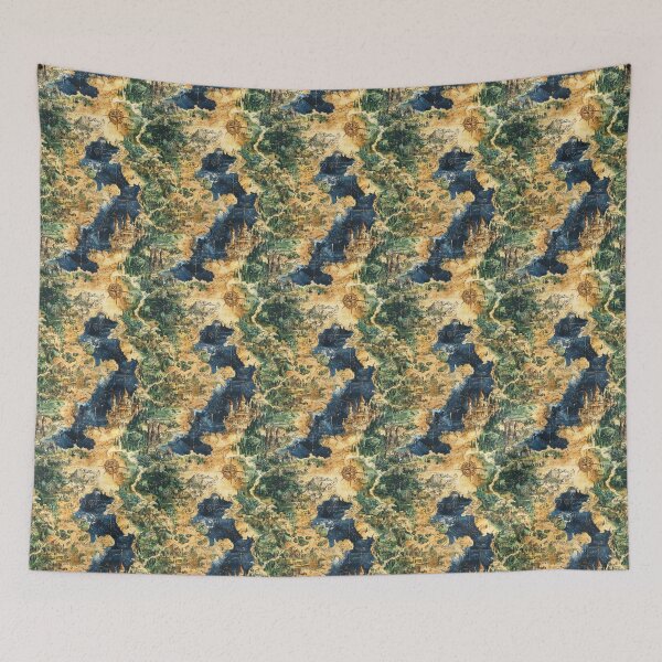 Item preview, Whimsical World Map Featuring Oceans Mountains and Towns designed and sold by Piotrek0001.