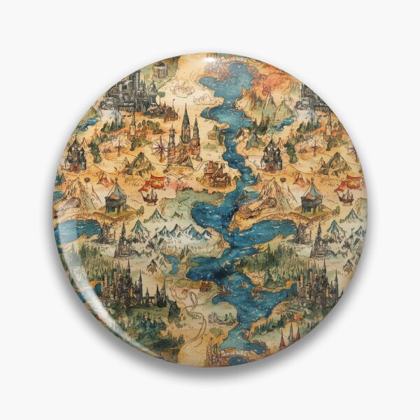 Item preview, Dreamlike Continent with Magical Lakes and Villages designed and sold by Piotrek0001.