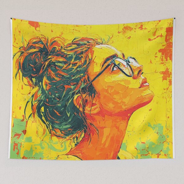 Item preview, Elegant Woman's Profile – Olive Oil Art Style designed and sold by Moss and Moon Studio.