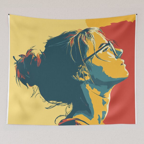 Item preview, Elegant Woman's Profile – Olive Oil Art Style designed and sold by Moss and Moon Studio.