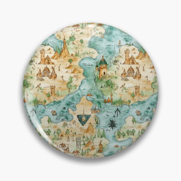 Item preview, Detailed Ocean Map with Islands Monsters and Ships designed and sold by Piotrek0001.