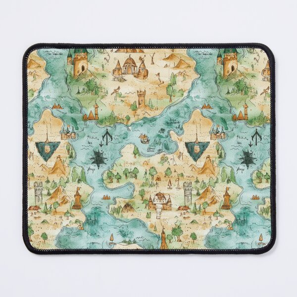 Item preview, Detailed Ocean Map with Islands Monsters and Ships designed and sold by Piotrek0001.