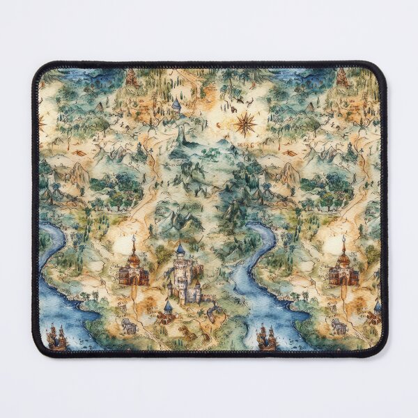 Item preview, Enchanted Map of Forests Rivers and Secret Roads designed and sold by Piotrek0001.