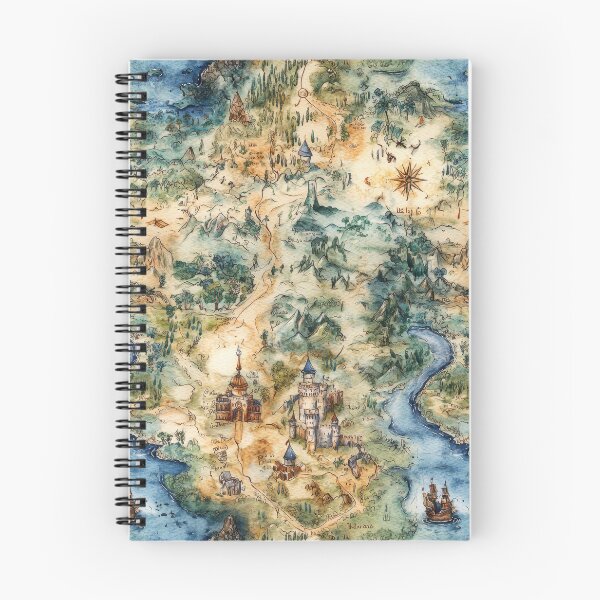 Item preview, Enchanted Map of Forests Rivers and Secret Roads designed and sold by Piotrek0001.