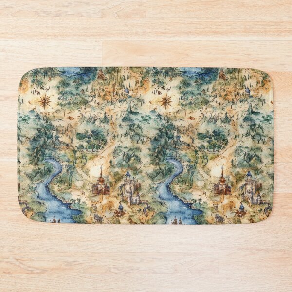 Item preview, Enchanted Map of Forests Rivers and Secret Roads designed and sold by Piotrek0001.
