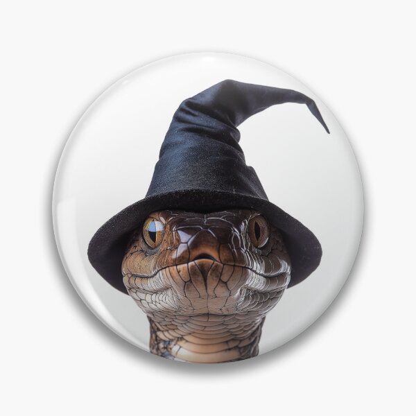 Item preview, Cobra Snake Wearing Halloween Witch Hat designed and sold by LazyOwlStore.
