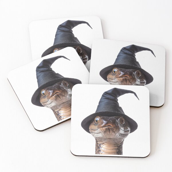 Item preview, Serpiente cobra con sombrero de bruja de Halloween designed and sold by LazyOwlStore.