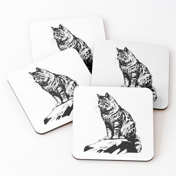 Item preview, Maine Coon Cat Giant Shag American Longhair Domestic Pet designed and sold by inkoutninja.
