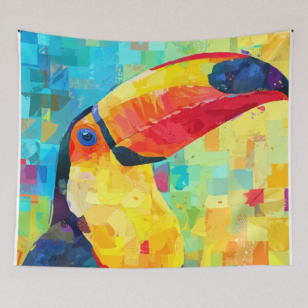 Item preview, Tropical Toucan – Kawaii Abstract Pop Art designed and sold by Moss and Moon Studio.