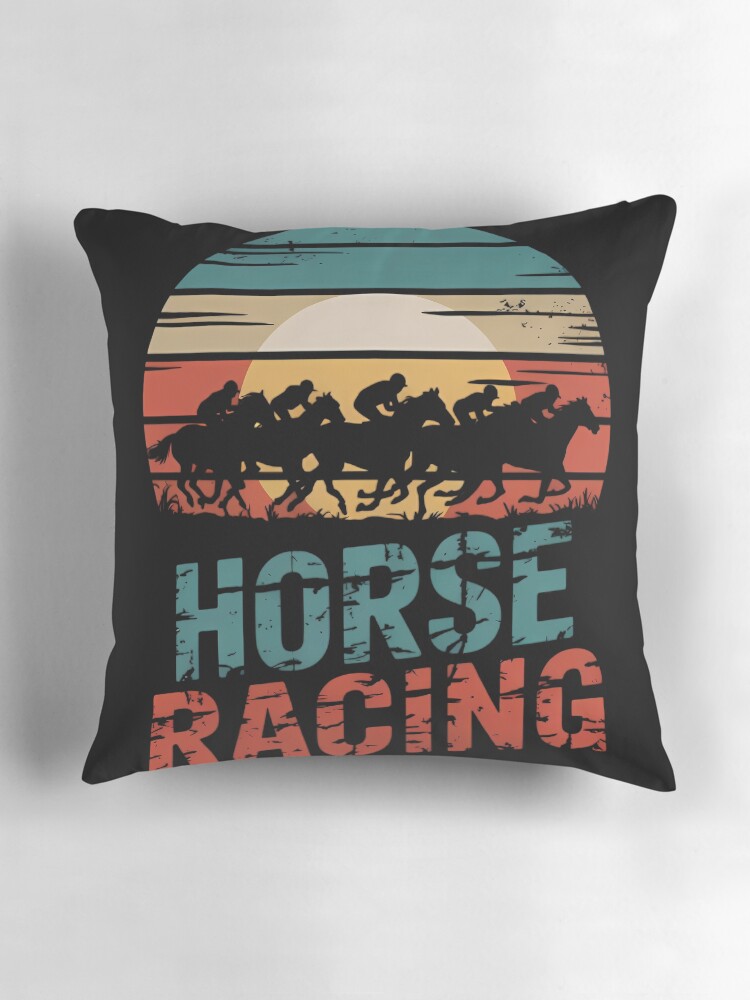 Thumbnail 3 of 4, Pillow, Horse Racing designed and sold by Rostislav1401.