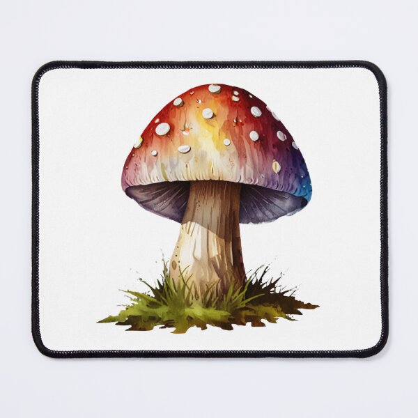 Item preview, Psychedelic Watercolor Mushroom Illustration designed and sold by CharmingGarden.
