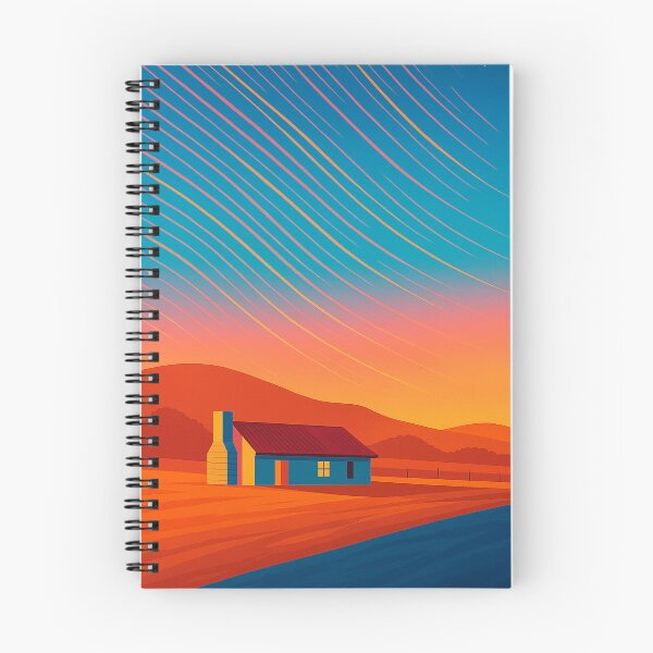Item preview, Orroral Homestead – Retro Star Trail Sunset Art designed and sold by MRageebArt.