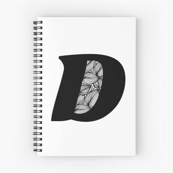 Item preview, Letter D, D Botanical Monogram, D letter with Nature Organic Grass Leaf Drawing, D initials designed and sold by KlaraMacinka.