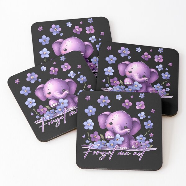 Item preview, Forget me not Alzheimer_s Awareness Elephant Flower designed and sold by TalalosART.