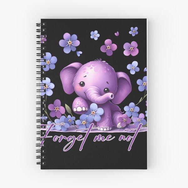Item preview, Forget me not Alzheimer_s Awareness Elephant Flower designed and sold by TalalosART.