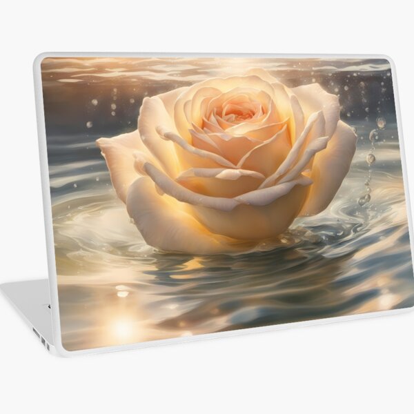 Aperçu de l'œuvre Rose blanche crème créée et vendue par BookCovered.