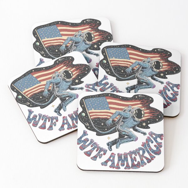 Item preview, WTF America cosmonaut designed and sold by IdeaTree.