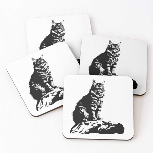 Item preview, Maine Coon Cat Giant Shag American Longhair Domestic Pet designed and sold by inkoutninja.
