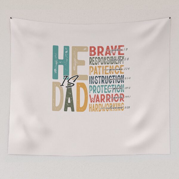 Item preview, He Is Dad Religious Bible Verse Christian Happy Father’s designed and sold by TalalosART.
