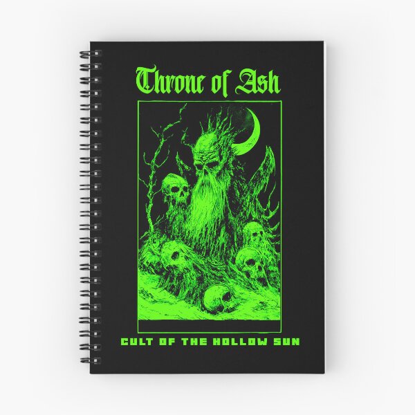 Item preview, Throne of Ash. Metal style design by shadowinkedartwork. Cult of the Hollow Sun series. Green.  designed and sold by shadowinkedart.