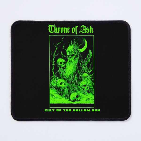 Item preview, Throne of Ash. Metal style design by shadowinkedartwork. Cult of the Hollow Sun series. Green. designed and sold by shadowinkedart.