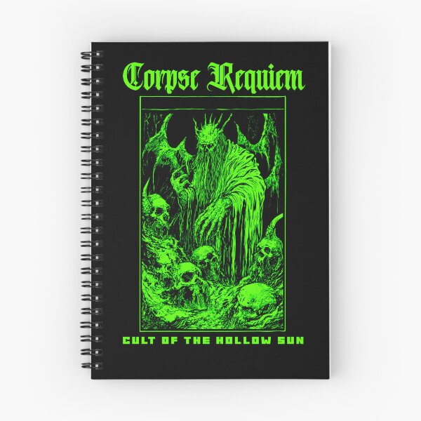 Item preview, Corpse Requiem. Metal style design by shadowinkedartwork. Cult of the Hollow Sun series. Green designed and sold by shadowinkedart.
