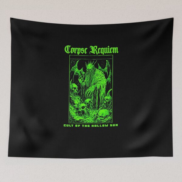 Item preview, Corpse Requiem. Metal style design by shadowinkedartwork. Cult of the Hollow Sun series. Green designed and sold by shadowinkedart.