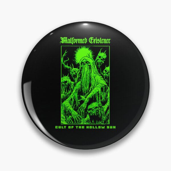 Item preview, Malformed Existence. Metal style design by shadowinkedartwork. Cult of the Hollow Sun series. Green. designed and sold by shadowinkedart.