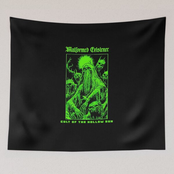 Item preview, Malformed Existence. Metal style design by shadowinkedartwork. Cult of the Hollow Sun series. Green.  designed and sold by shadowinkedart.