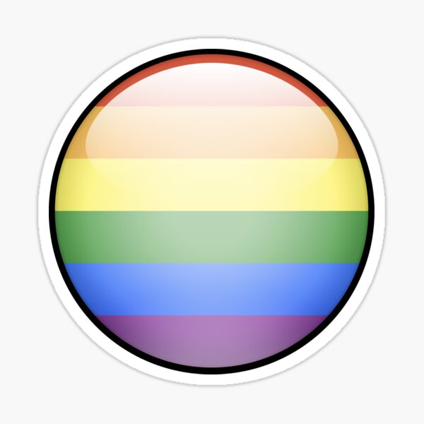 Rainbow Skeuomorphic Blob Sticker