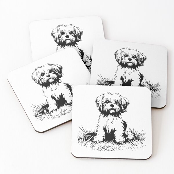 Item preview, Maltese Terrier Dog Small Pet Cute Fluffy Fur Loyal Pup designed and sold by inkoutninja.