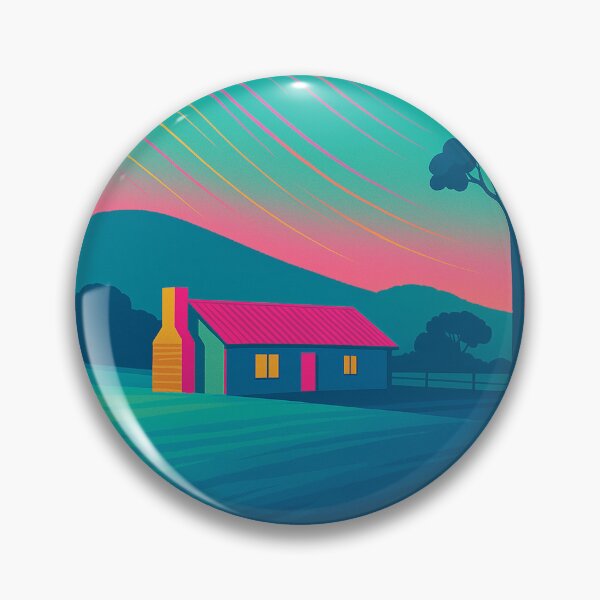 Item preview, Orroral Homestead – Neon Twilight Retro Star Trail designed and sold by MRageebArt.