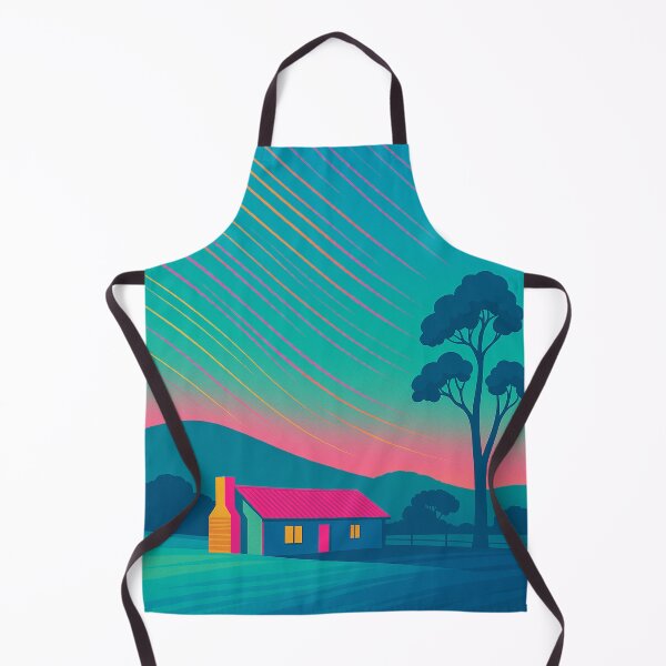 Item preview, Orroral Homestead – Neon Twilight Retro Star Trail designed and sold by MRageebArt.