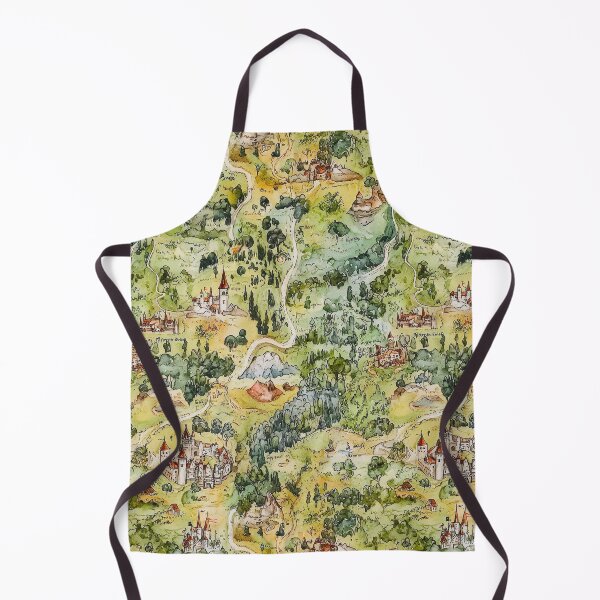 Item preview, Watercolor Fantasy Map with Glowing Caves and Forests designed and sold by Piotrek0001.