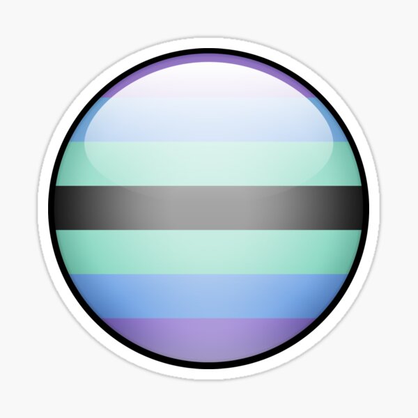 Plural Pride Skeuomorphic Blob Sticker