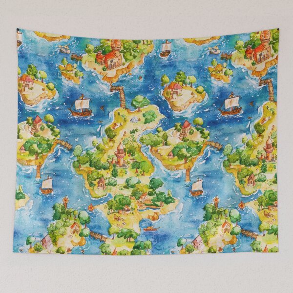 Item preview, Magical Forest Map with Villages Rivers and Caves designed and sold by Piotrek0001.