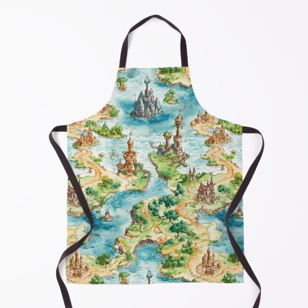 Item preview, Magical Continent Map with Hills Forts and Forests designed and sold by Piotrek0001.