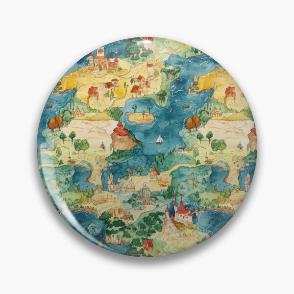 Item preview, Secret World Map with Roads Temples and Forests designed and sold by Piotrek0001.