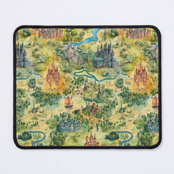 Item preview, Decorative Map of Lands with Trees and Fortresses designed and sold by Piotrek0001.