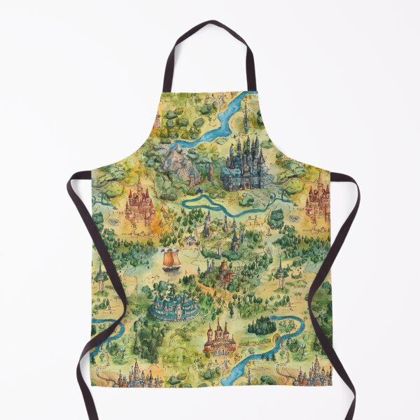 Item preview, Decorative Map of Lands with Trees and Fortresses designed and sold by Piotrek0001.