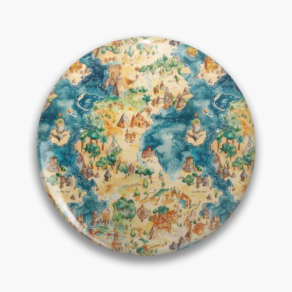Item preview, Mythical Journey Map with Valleys Peaks and Ports designed and sold by Piotrek0001.