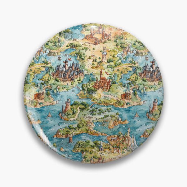 Item preview, Enchanted Kingdom Map with Crystals Storms and Bridges designed and sold by Piotrek0001.