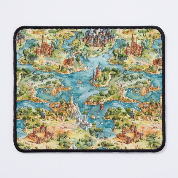 Item preview, Enchanted Kingdom Map with Crystals Storms and Bridges designed and sold by Piotrek0001.