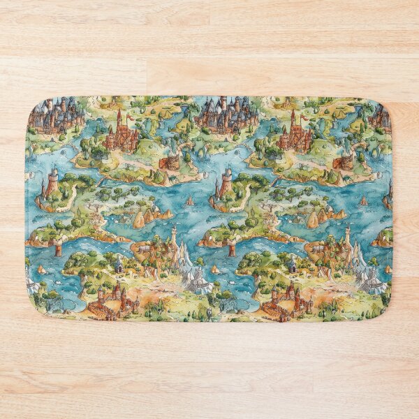 Item preview, Enchanted Kingdom Map with Crystals Storms and Bridges designed and sold by Piotrek0001.
