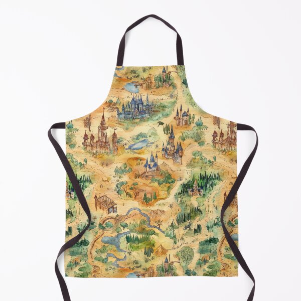 Item preview, Watercolor Landscape of Ancient Towns and Wild Forests designed and sold by Piotrek0001.
