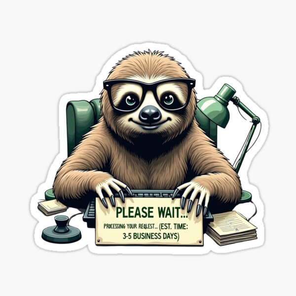Artikel-Vorschau von Faultier Bürokratie T-Shirt - DMV Warten Meme Tee - Regierungsangestellter Satire Geschenk, designt und verkauft von momenta.